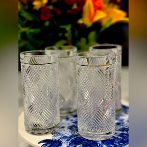Ralph Lauren ARGYLE Highball Glass 6 1/4” - NEW